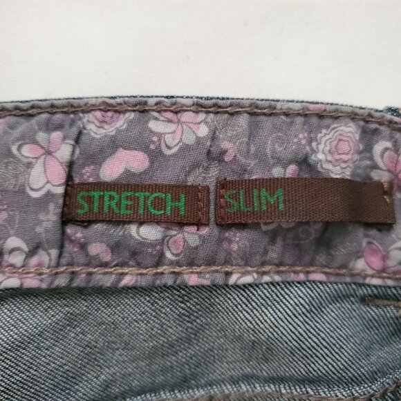 Benetton Jeans Women's Adjustable Waist Stretch Slim Denim Jeans Waist 28 NWT - Picture 8 of 16